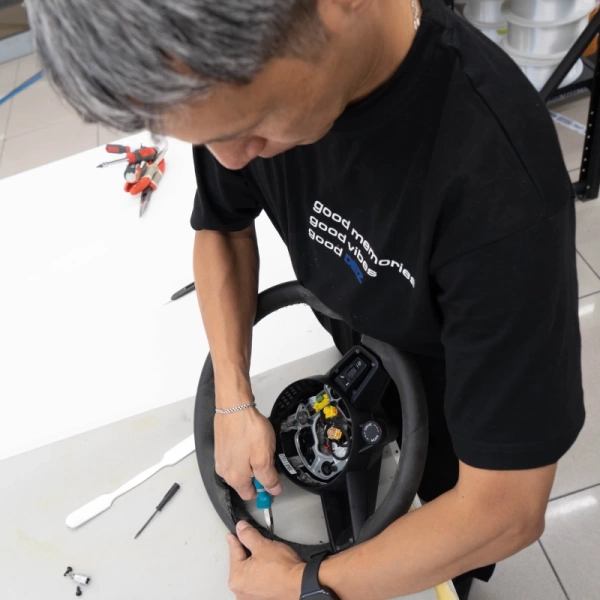 Custom Steering Wheel Re-wrapping and Design | DEIZ GARAGE